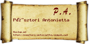 Pásztori Antonietta névjegykártya